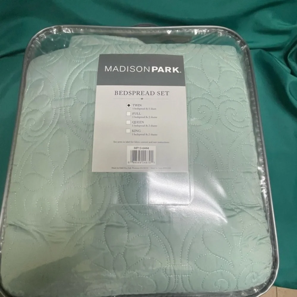 Bedspread Set Seafoam Green